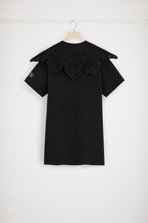 Vestito maglietta in cotone bio con colletto removibile