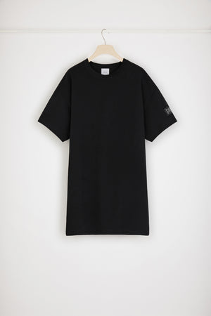 Vestito maglietta in cotone bio con colletto removibile