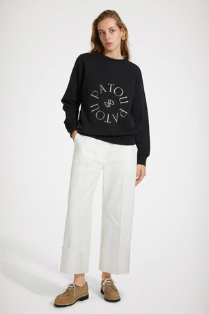 Medallion logo sweatshirt in organic cotton