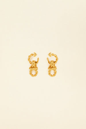 Chain pendant earrings
