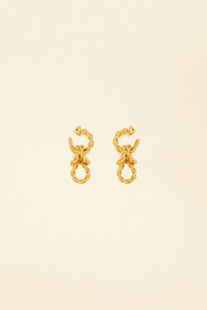 Chain pendant earrings