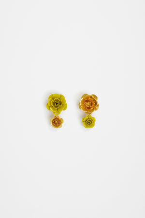 Orecchini doppi a fiori