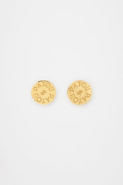 Coin earrings in gold-plated brass