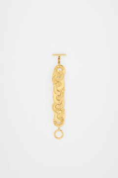 Coin bracelet in gold-plated brass