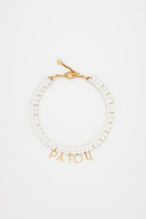 Patou coloured glass-bead necklace