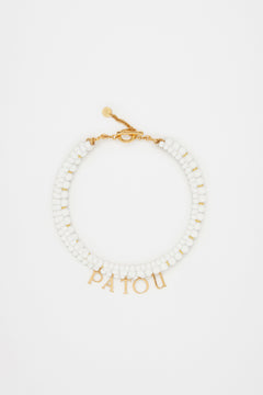 Patou coloured glass-bead necklace