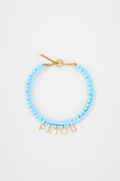 Patou coloured glass-bead necklace