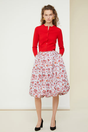 Cutwork collar cardigan