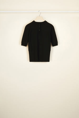 Embellished short-sleeved jumper