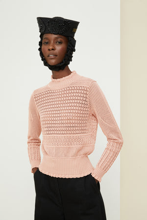 Maglione in crochet in cotone bio