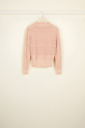 Maglione in crochet in cotone bio