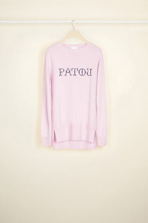Logo-Pullover mit Kreuzstich