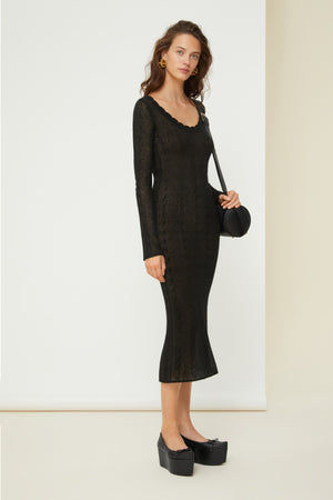 Midi summer knit dress