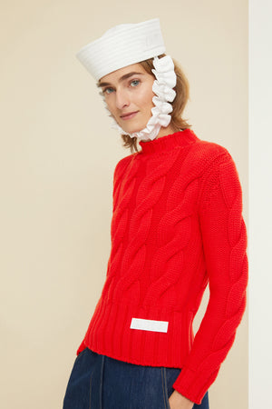 Maglione intrecciato in lana