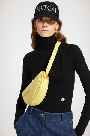 Pullover aus Rippstrick mit hohem Kragen