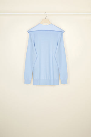 Oversize-Cardigan aus recycelter Wolle mit abnehmbarem Kragen