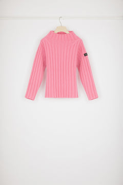 Wide rib knit jumper in wool and cashmere
