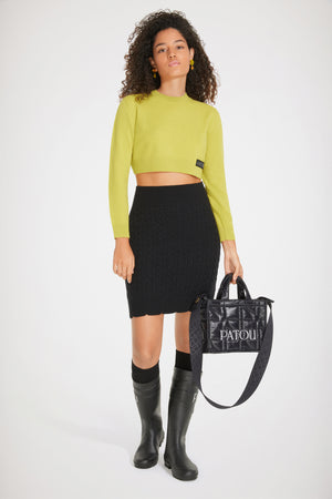 Pull court en laine et cachemire