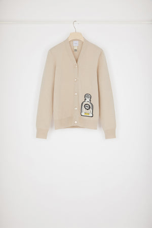 Fragrance wool cardigan