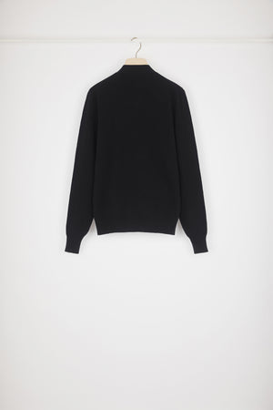 Cardigan in lana con diisegno di profumo