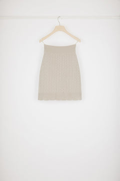 Cable knit skirt in Merino wool