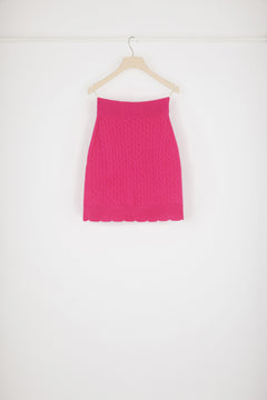 Cable knit skirt in Merino wool