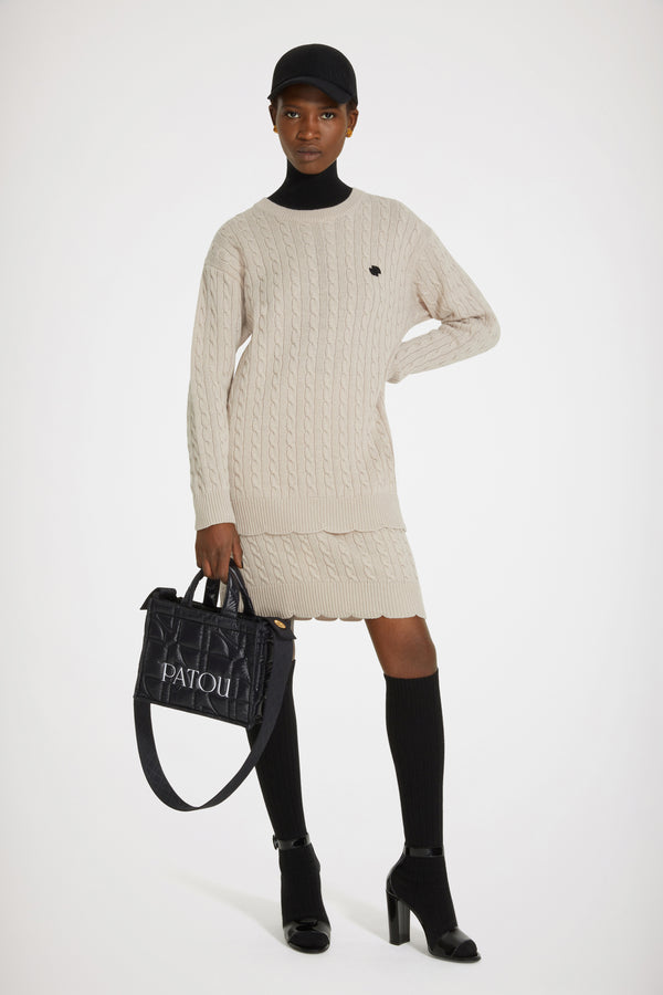 Patou - JP cable knit jumper in Merino wool