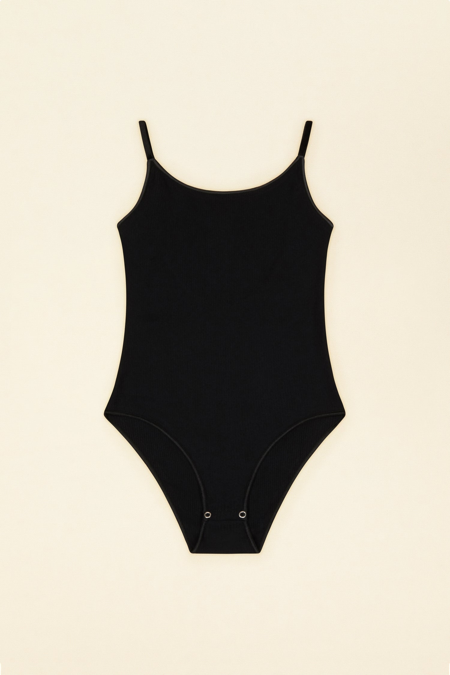 Patou - Ribbed bodysuit in organic cotton - Black - A perfect Patou twist on the Baserange base layer.  Part of an ongoing collaboration with Baserange. Black organic cotton bodysuit. Contrast adjustable straps. Scoop back. Stud fastening.