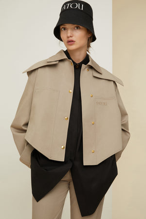 Parka corto con cappuccio rimovibile