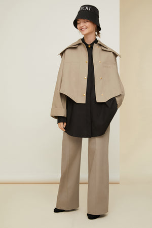 Parka corto con cappuccio rimovibile