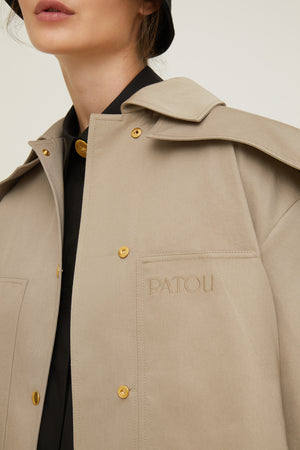 Parka corto con cappuccio rimovibile