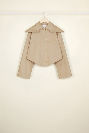 Parka corto con cappuccio rimovibile