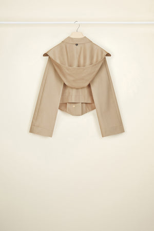 Parka corto con cappuccio rimovibile