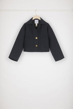 Cropped jacket in organic cotton