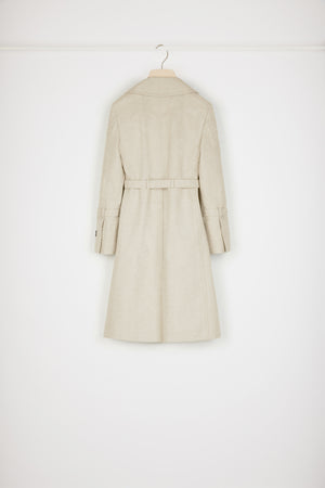 Trench in jacquard di cotone bio