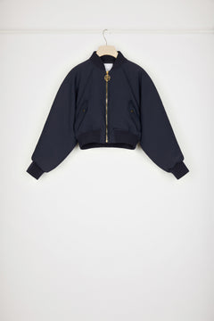 Cropped bomber jacket in recycled nylon