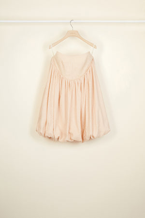 Vestito bustier a palloncino in pizzo