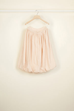 Vestito bustier a palloncino in pizzo