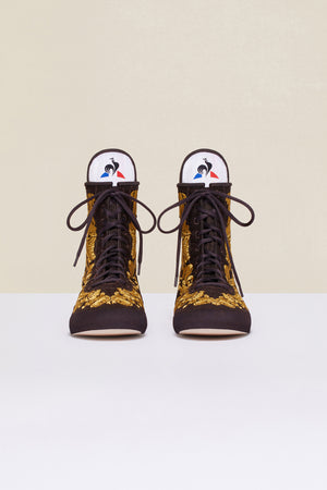 Sneakers alte ricamate - Havana