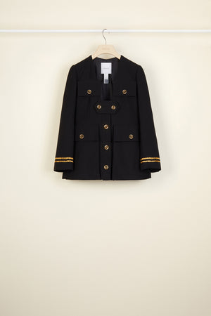 Embroidered cotton safari jacket