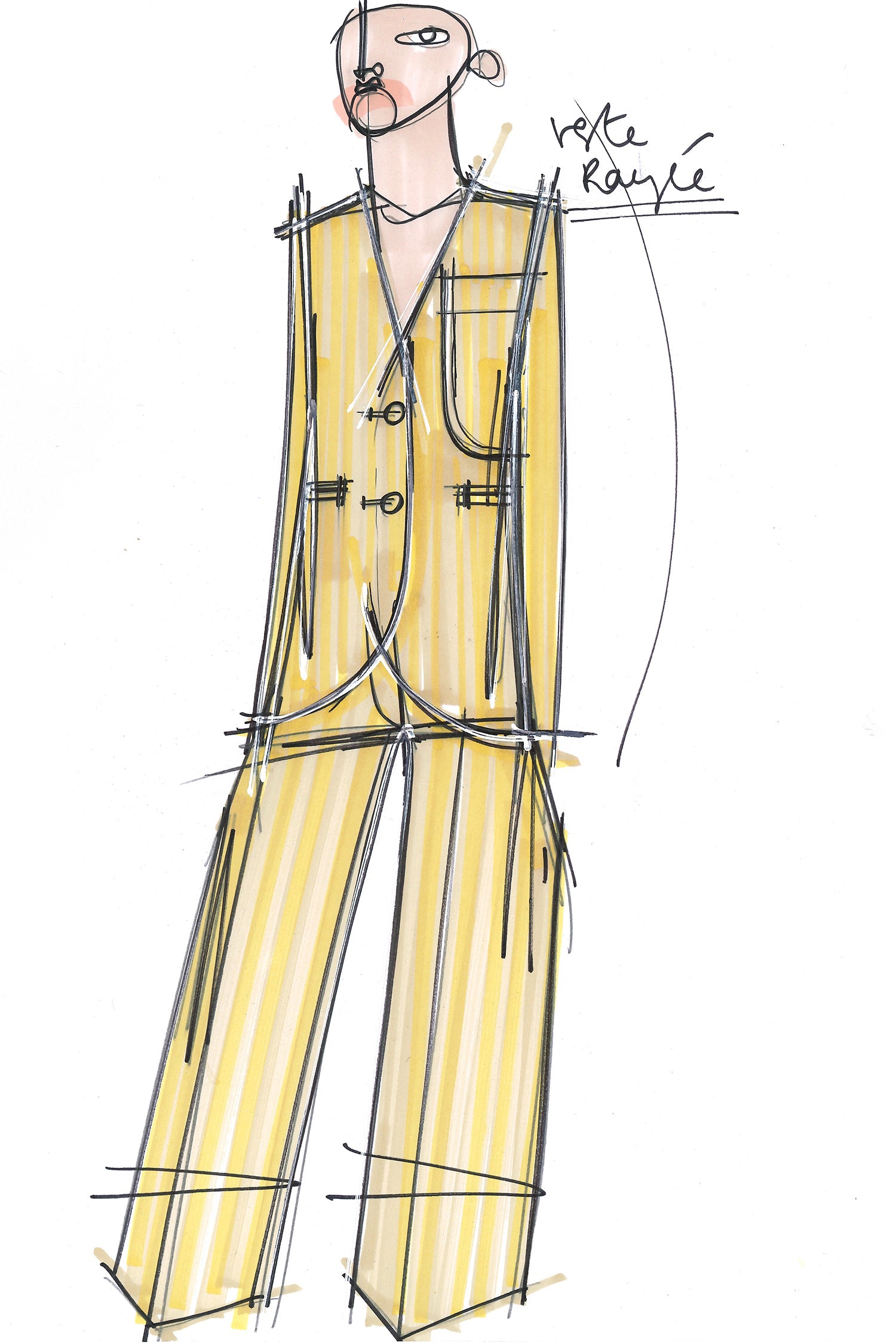 Patou - Collarless seersucker jacket - Honey - Deconstructing a summer classic.Honey cotton and linen seersucker jacket. Oversized fit. Collarless, single-breasted style. JP logo-engraved buttons. Oversized chest pocket, two slit pockets. High vent with a button at the back. Buttoned cuffs. Tailor-style Patou label on the sleeve. Unlined.