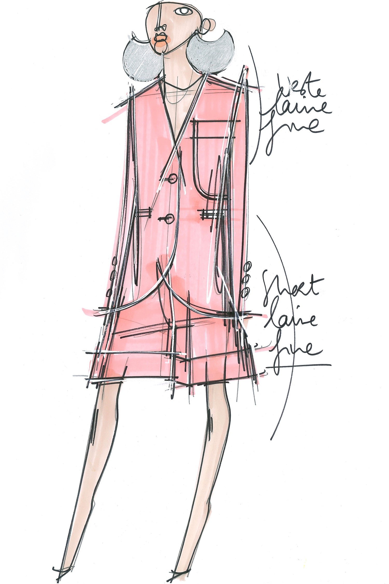 Patou - Kragenlose Sommer-Wolljacke - Peony - Gut geschnitten mit lässigem Look.Pfingstrosenpinke Sommer-Wolljacke. Oversize-Schnitt. Kragenlos und einreihig geknöpft. Knöpfe mit eingraviertem JP-Logo. Überdimensionale Brusttasche und zwei Einschubtaschen. Hinten hoher Gehschlitz mit Knopf. Knöpfe an den Bundabschlüssen. Patou-Aufnäher am Ärmel. Ungefüttert.