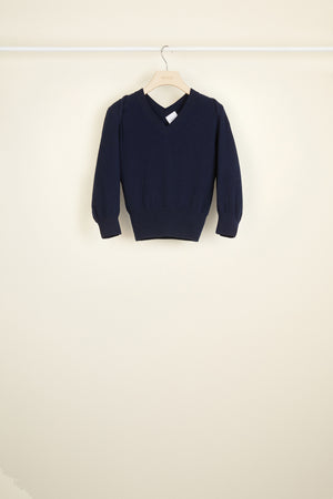Twist collar wool jumper