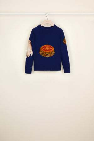 Maglia in jacquard ricamato
