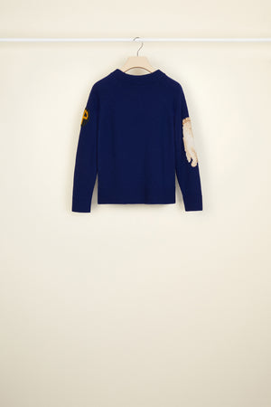 Maglia in jacquard ricamato