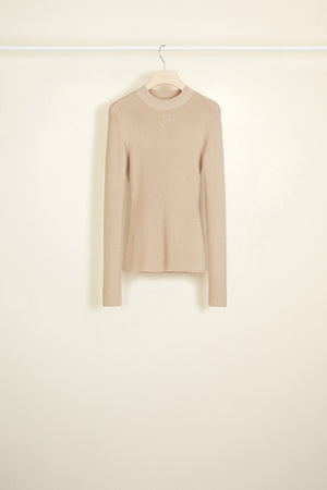 Pull en laine et soie à découpes dos