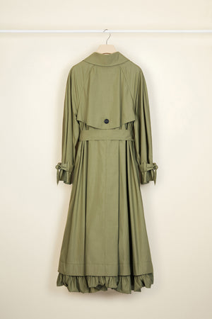 Trench Coat aus Baumwoll-Gabardine