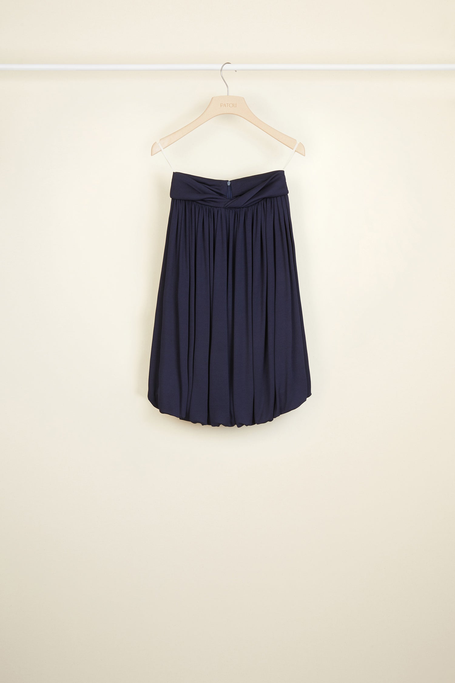 Patou - Twisted waist bubble skirt - Sapphire Blue - A bubble with a twist!Sapphire blue bubble skirt. Cut-out twisted waist. Zip fastening at the back. Pockets at the sides.