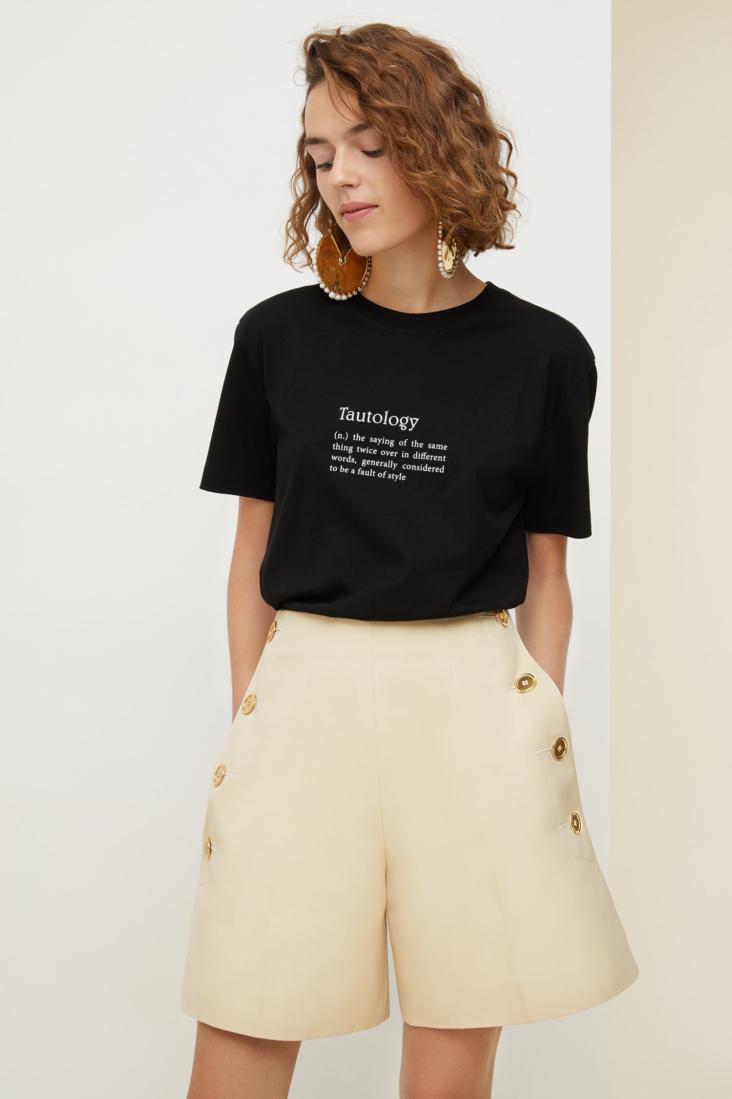 PATOU 23SS ハイウエストショートパンツ Patou | High-waisted cotton shorts (colour: vanilla cream