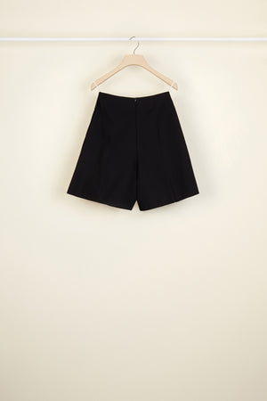 Short en coton à taille haute